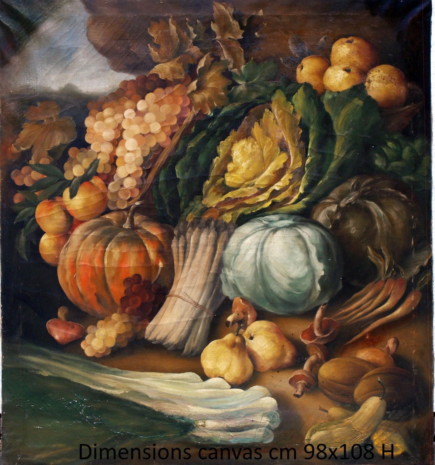 Set Of 6 Italian Neapolitan Still Life Paintings, 19th Century Oil On Canvas photo 41020.0