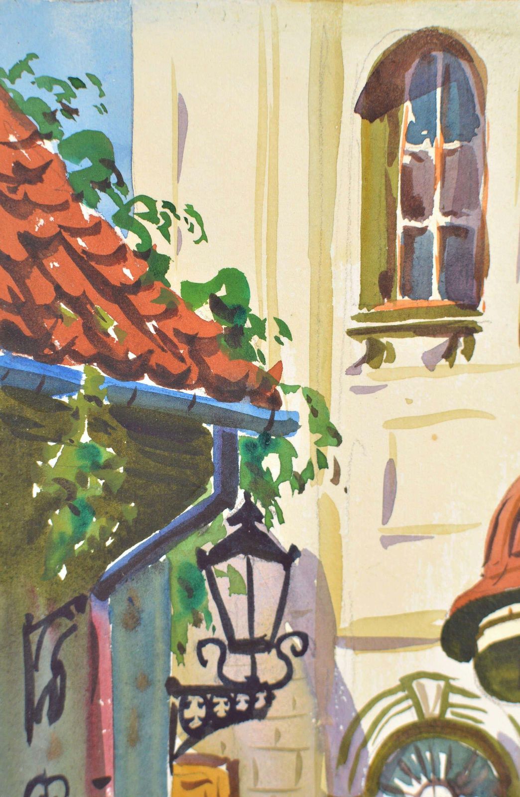 Janis Brektevestures Street In Old Riga. 1956. Watercolor, Paper. 23x15 Cm. Signed1956 photo vinterior