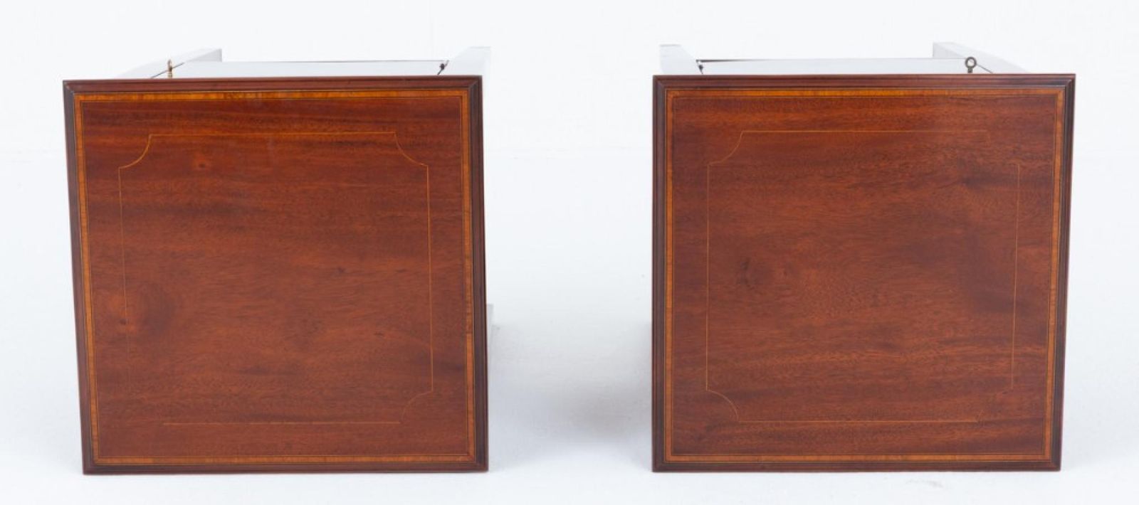Sheraton Bedside Cabinets Revival Mahogany Nightstands photo for sale