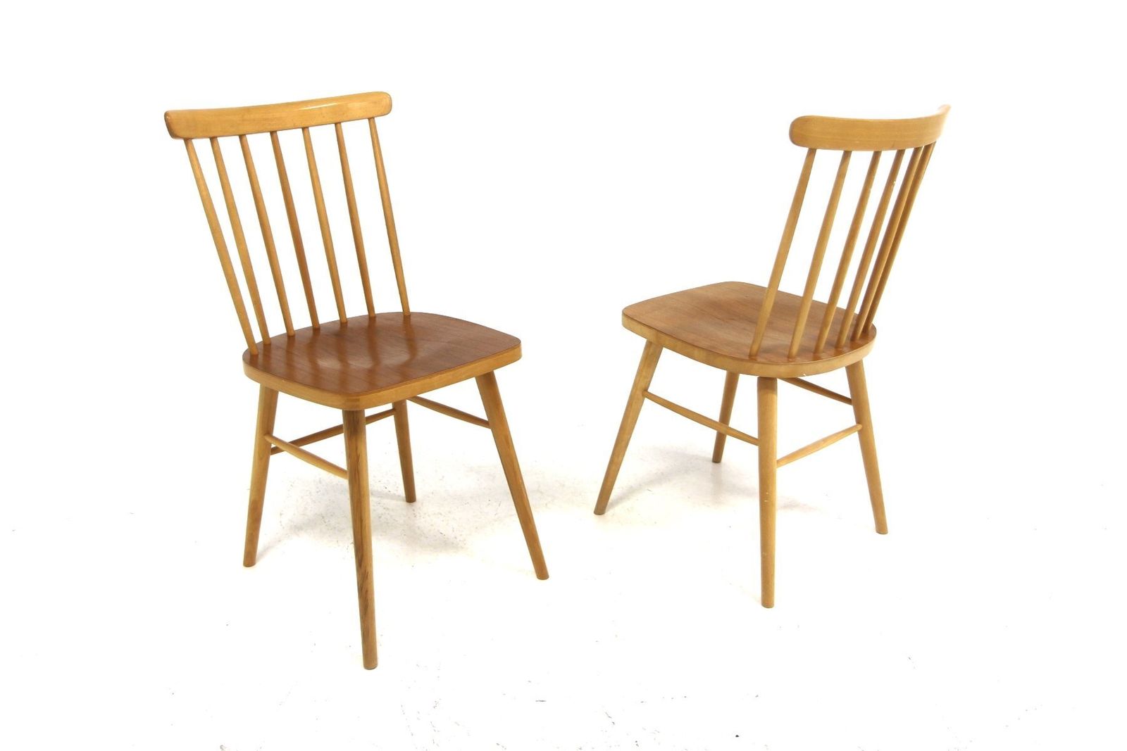 Scandinavian Teak Pinnstol Chairs From Nässjö Stolfabrik, Sweden, 1960s, Set Of 2 photo for sale