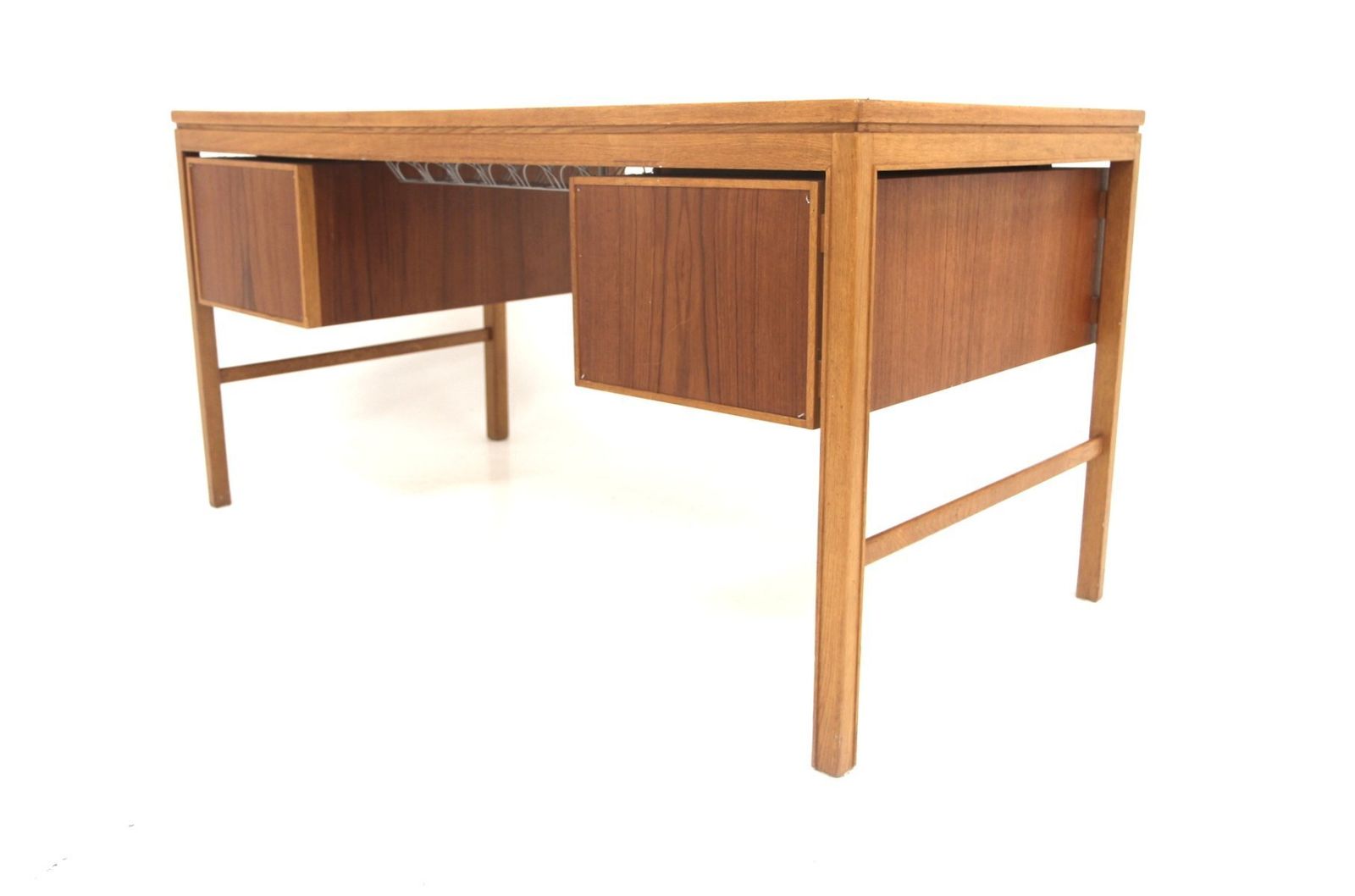 Scandinavian Desk In Teak And Oak, Sweden, 1960s