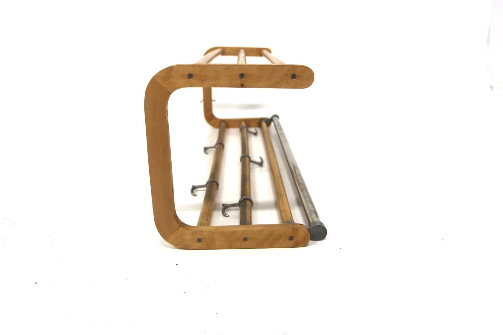 Scandinavian Coat Rack In Beech Wood, Sweden, 1950s photo furniture