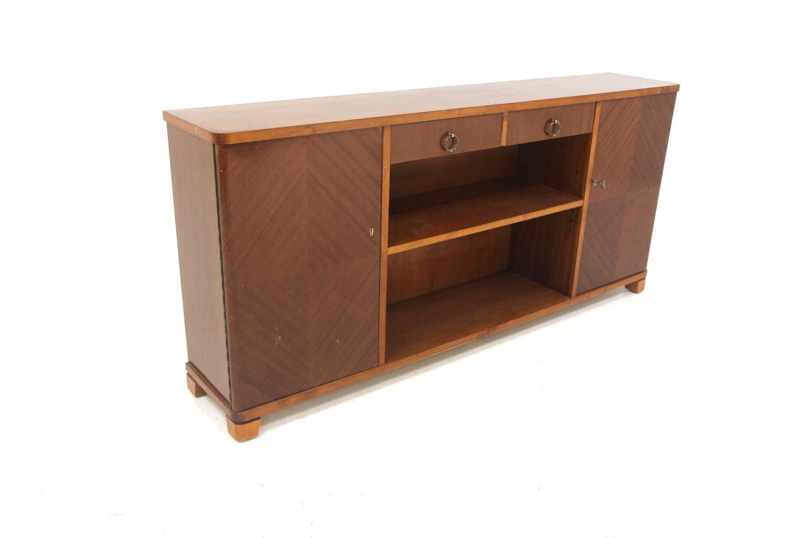 Swedish Modern Scandinavian Mahogany Model 21 Bookcase, Sweden, 1940s photo vinterior