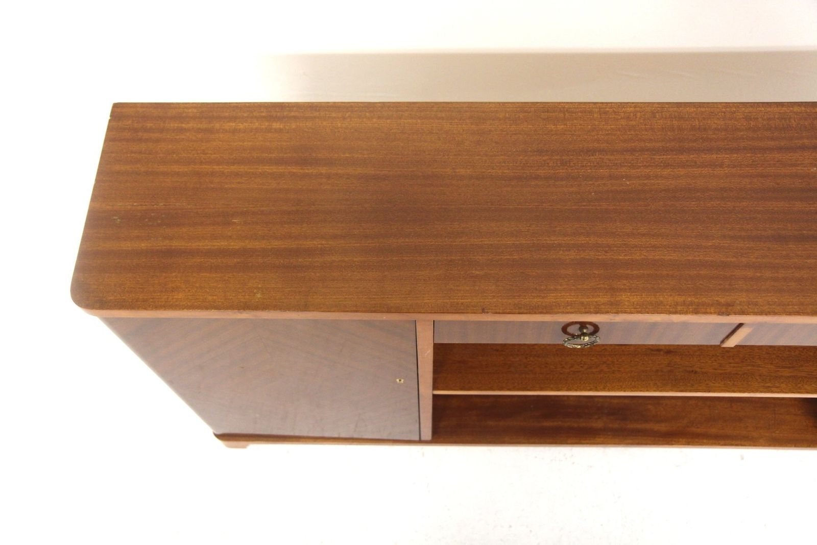 Swedish Modern Scandinavian Mahogany Model 21 Bookcase, Sweden, 1940s photo vintage