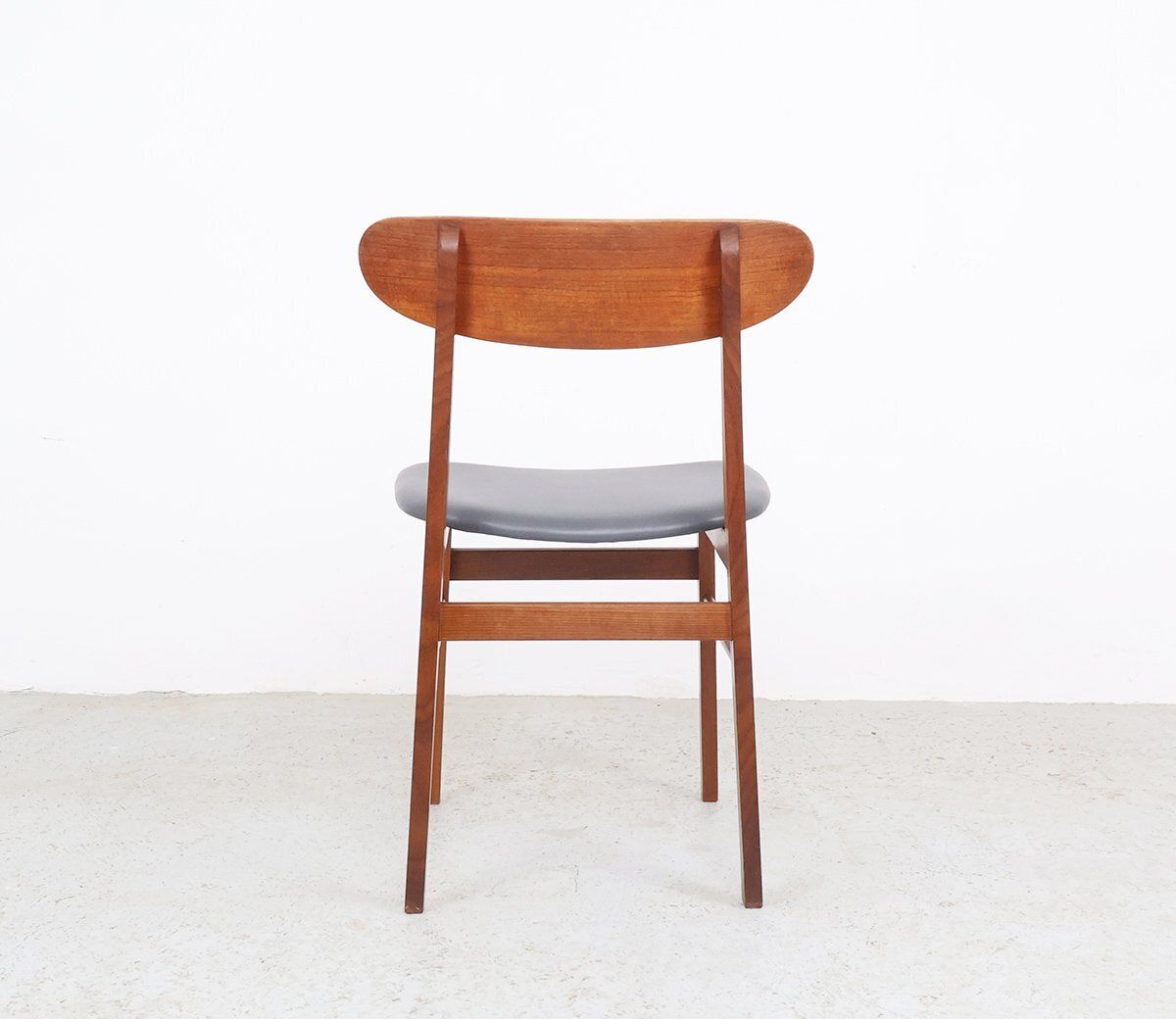 Teak Chairs With Grey Faux Leather From Farstrup Møbler, 1960s, Set Of 4 photo vintage