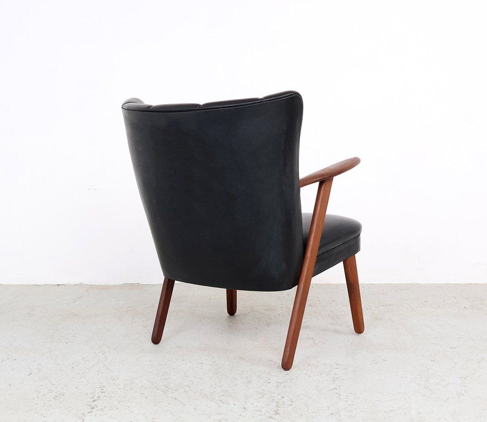 Danish Chairs In Teak And Faux Leather From Erhardsen & Andersen, 1960s, Set Of 2 photo buy