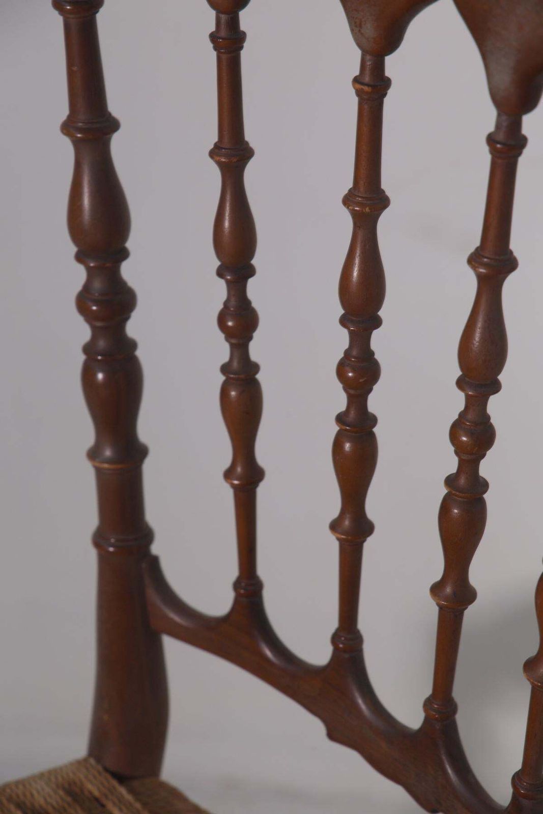 photo for sale Set Of Six Italian Chiavarine Chairs, Umbertino Model With Rope