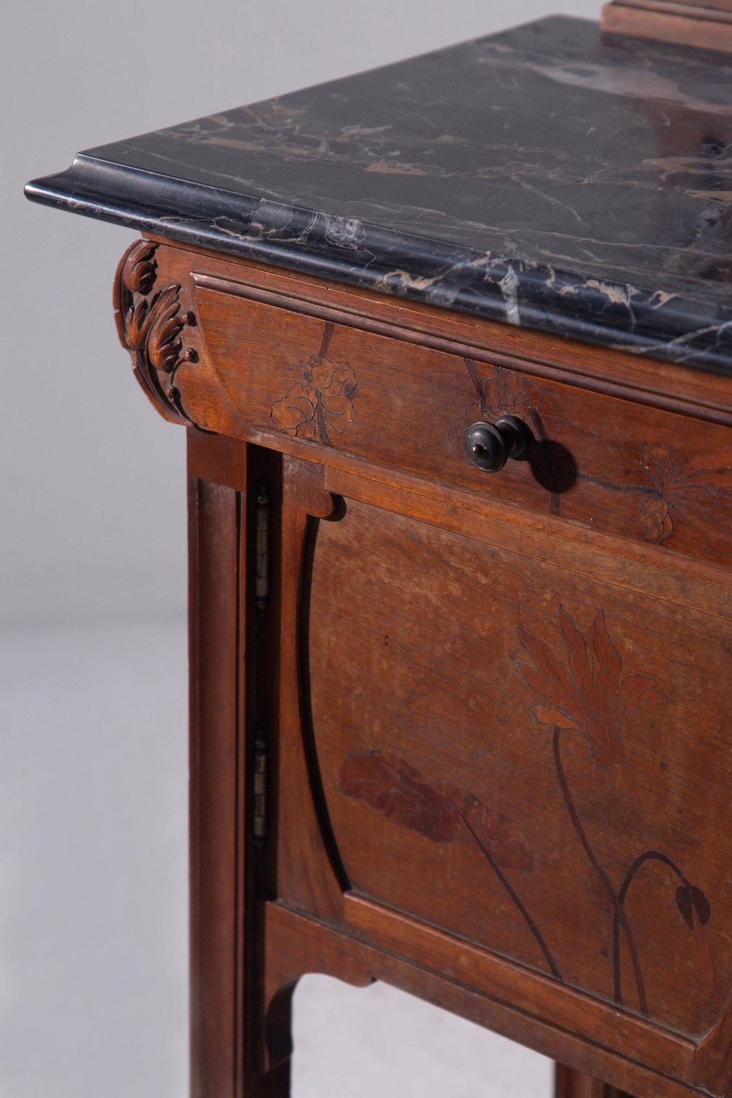 Pair Of Art Nouveau Bedside Tables By Vittorio Valabrega With Marble Shelves photo buy