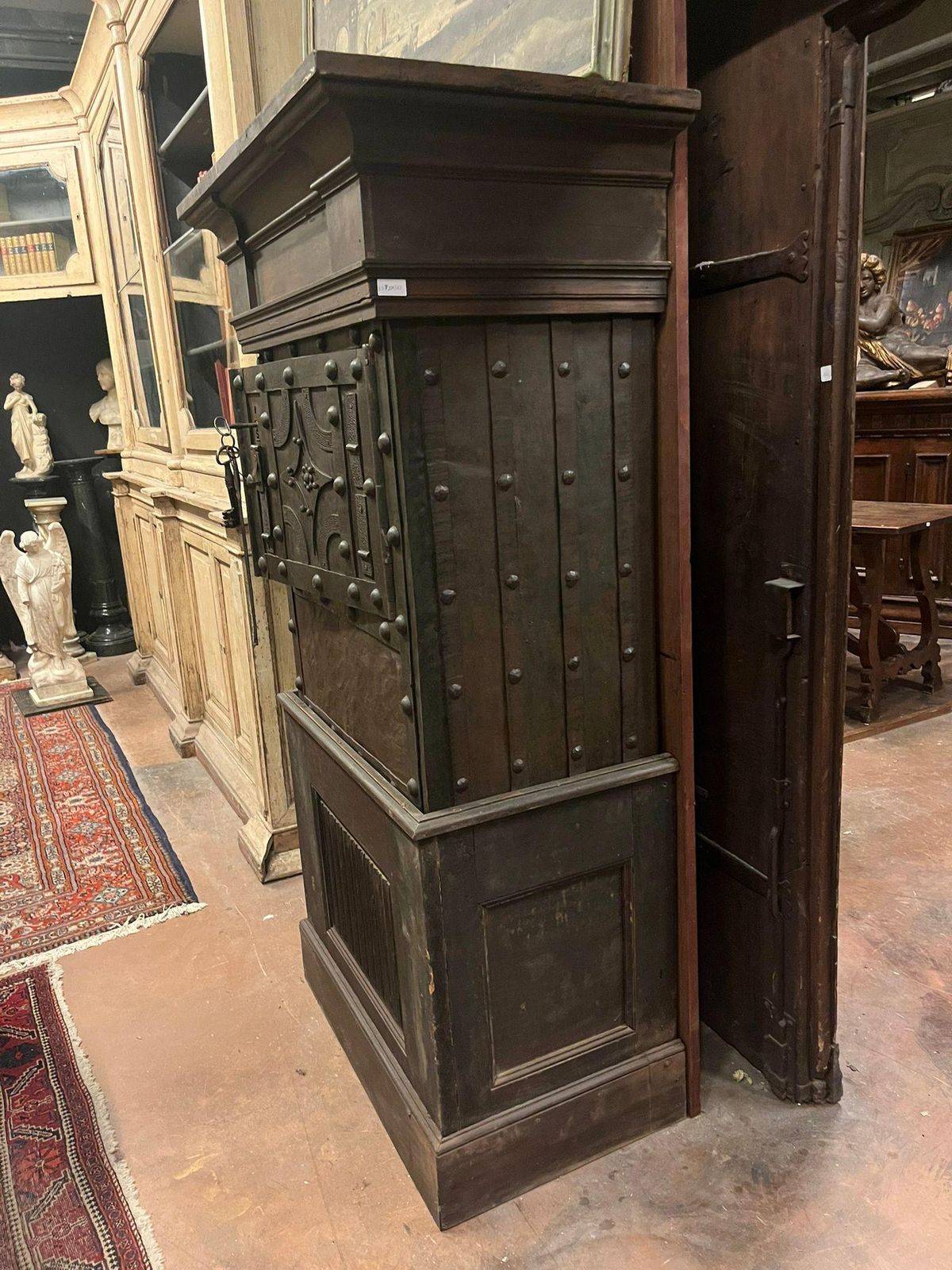 Iron And Wood Safe Cabinet With Key, Italy photo Furniture