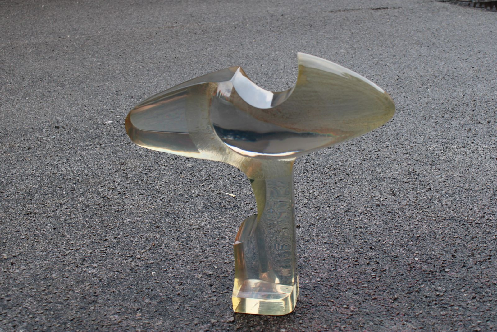 Large Abstract Sculpture Signed Tolomei In Plexiglass 1960 Italy Eye photo buy