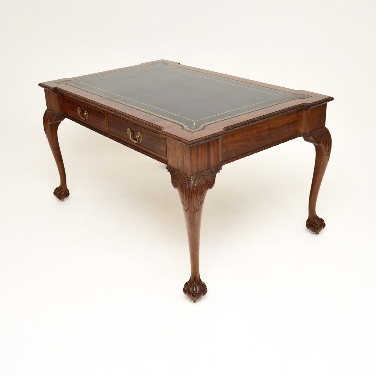 Antique Mahogany Chippendale Revival Desk By Gillows photo for sale