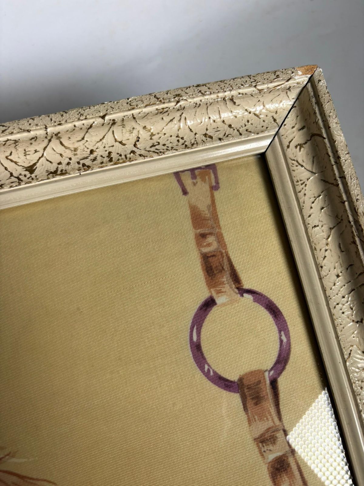photo furniture Painting Of Horses, Silk Technique, France, 1970