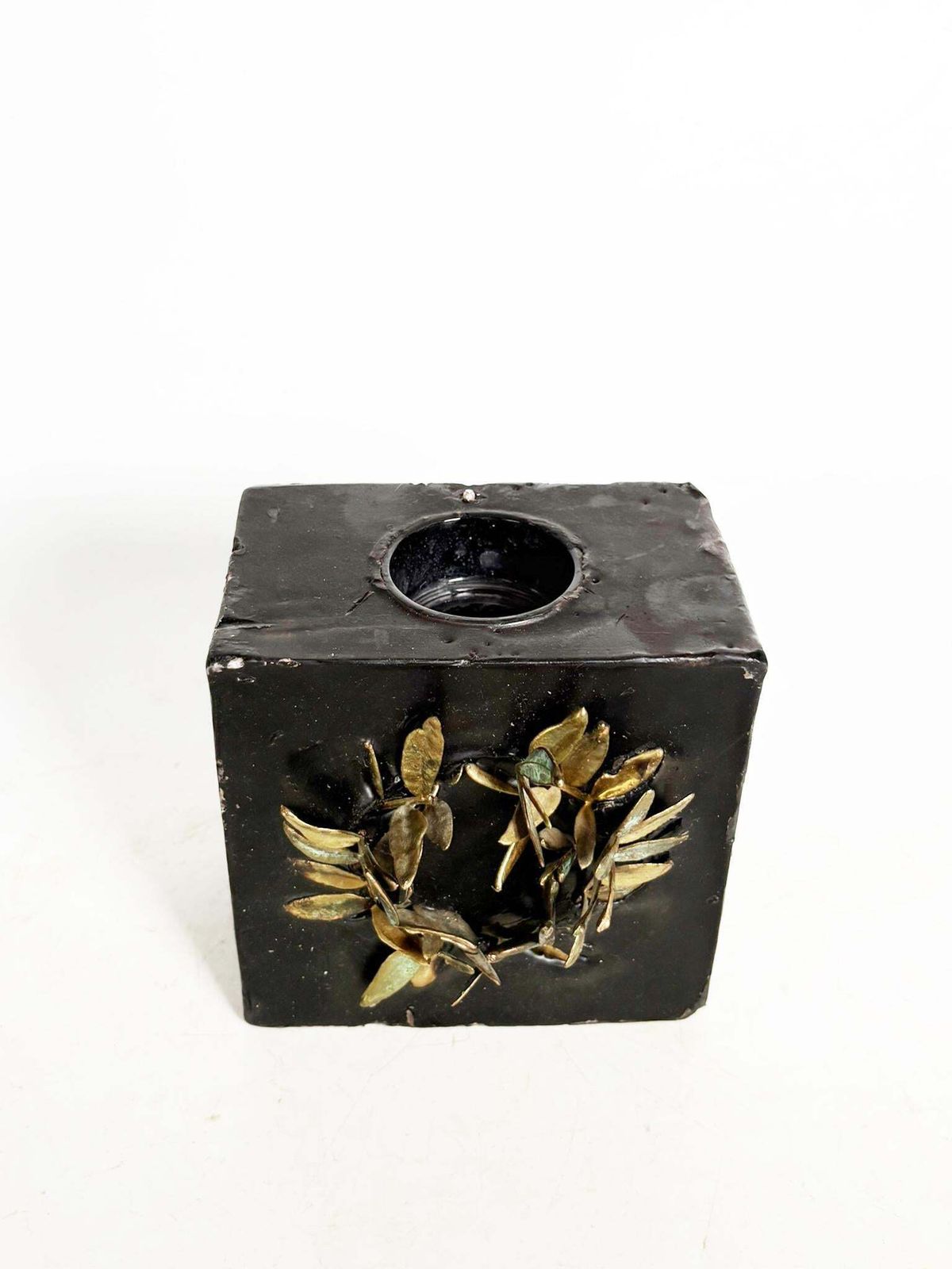 Candle Holder Made Of Candle And Brass, France, 1970 photo 479.0