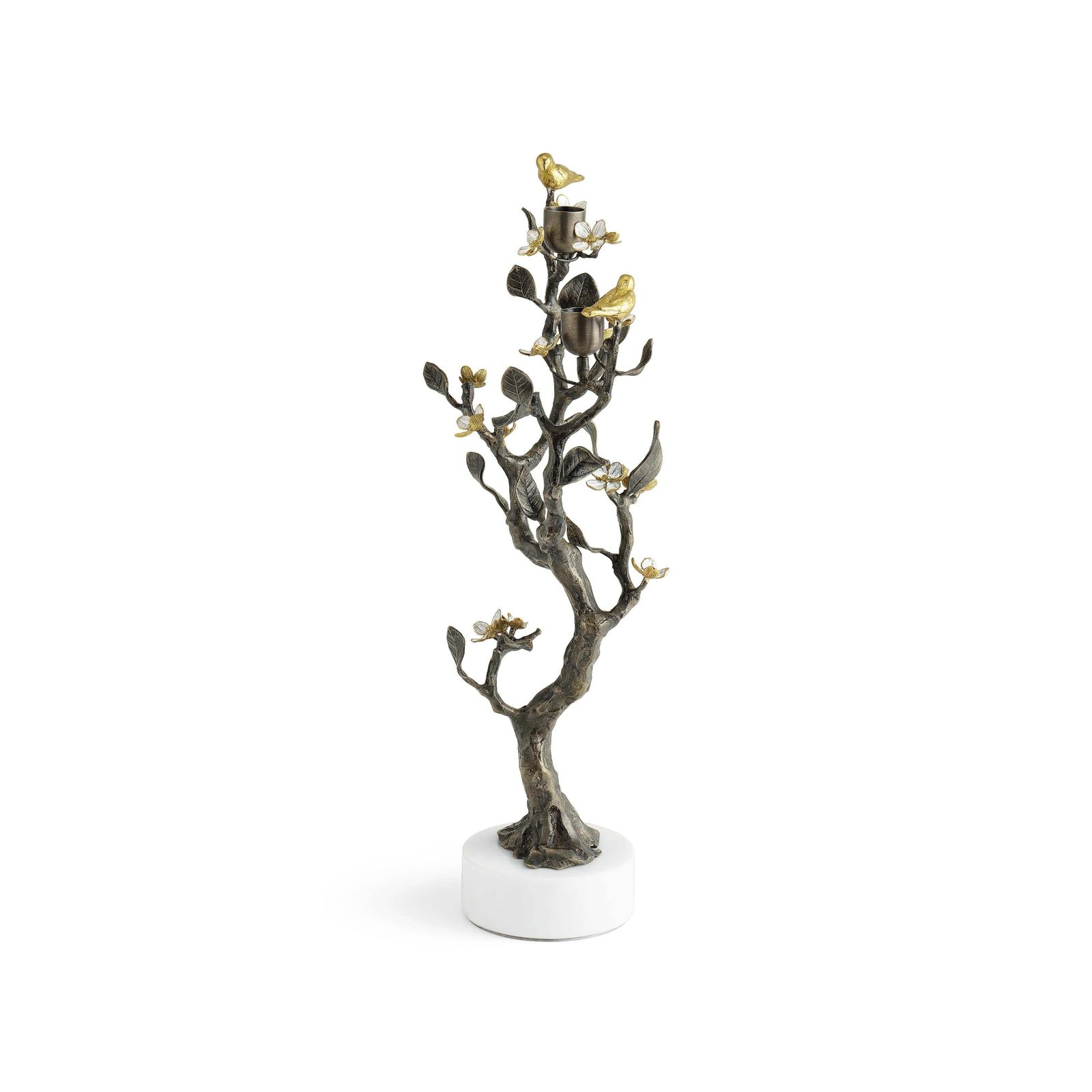 Pair Of Handcrafted Bronze Gold Lovebirds Candelabra photo Home Decor
