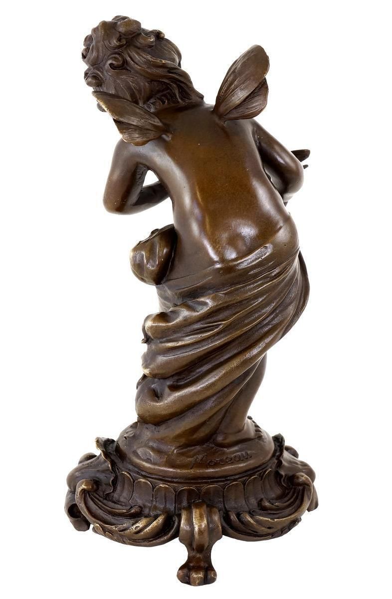 Art Nouveau Brown Patinated Bronze Fairy Sculpture photo for sale