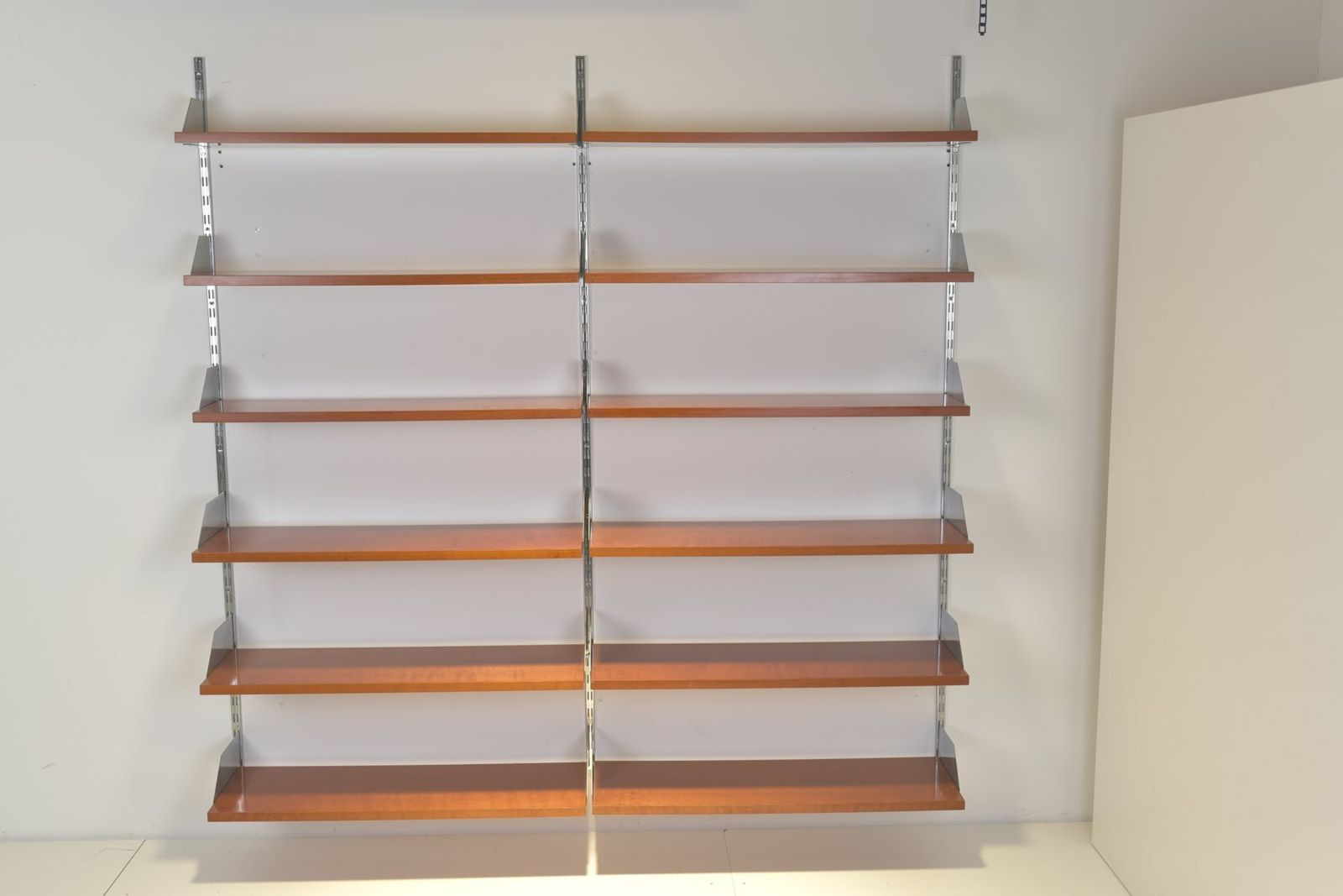 Adjustable Shelving System In Teak With Steel, Belgium, 1960 photo for sale