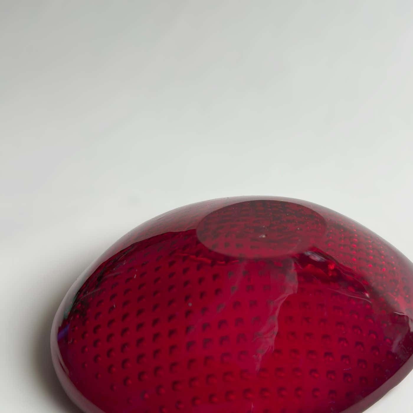 Murano Ruby Red Glass Ashtray By Archimede Seguso, 1960s Italy photo 345.0