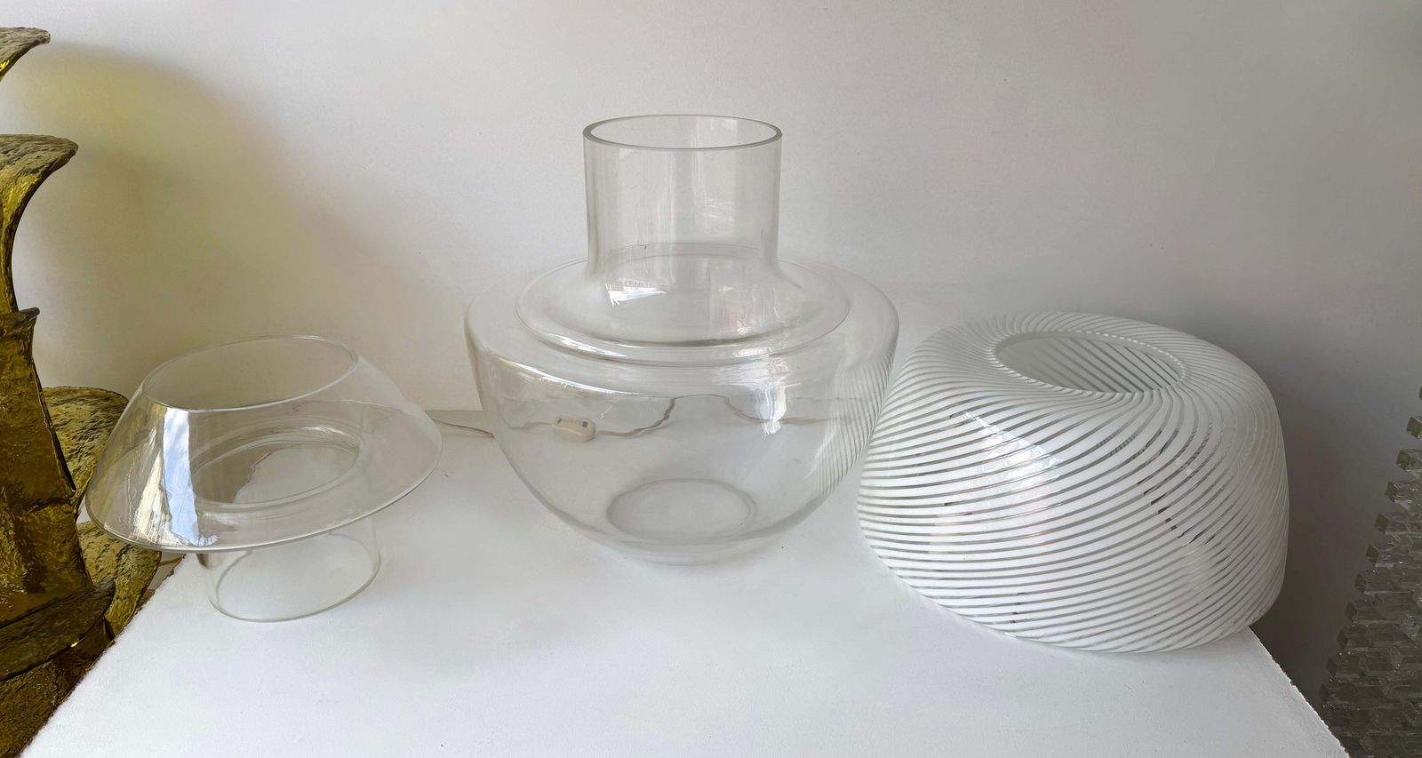 photo for sale Lt 353 Egg Lamp Vase Murano Glass By Mazzega. Italy, 1970s