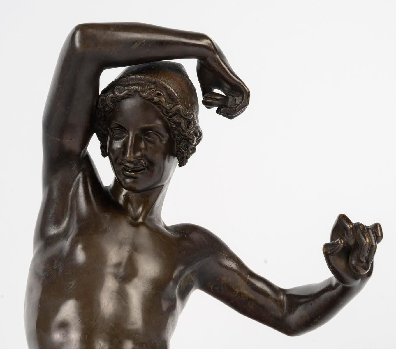 Bronze Sculpture By Francisque Duret With A Brown Patina Depicting A Dancer. photo for sale