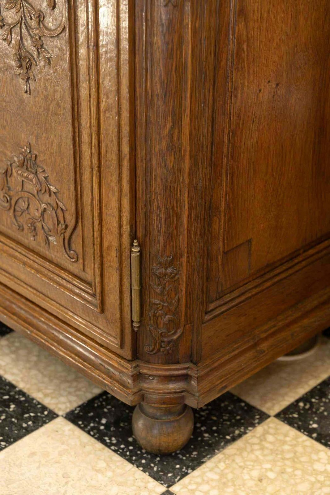 photo for sale 19th Century Sideboard Forming A Sloping Desk, Carved Oak, Napoleon III Period.