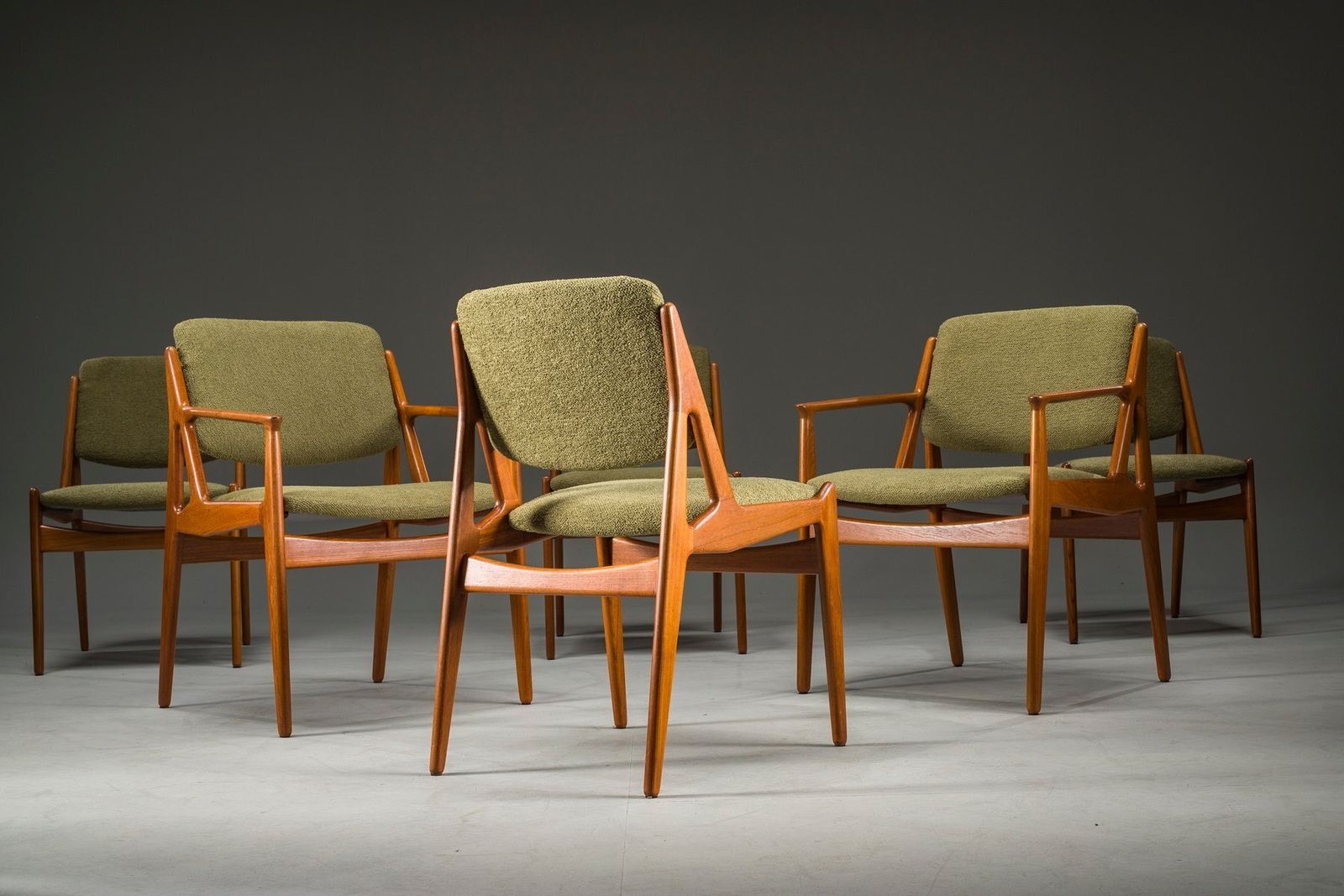 photo vinterior Danish Ella Chairs In Teak Attributed To Arne Vodder For Vamo Sønderborg, 1960s, Set Of 6