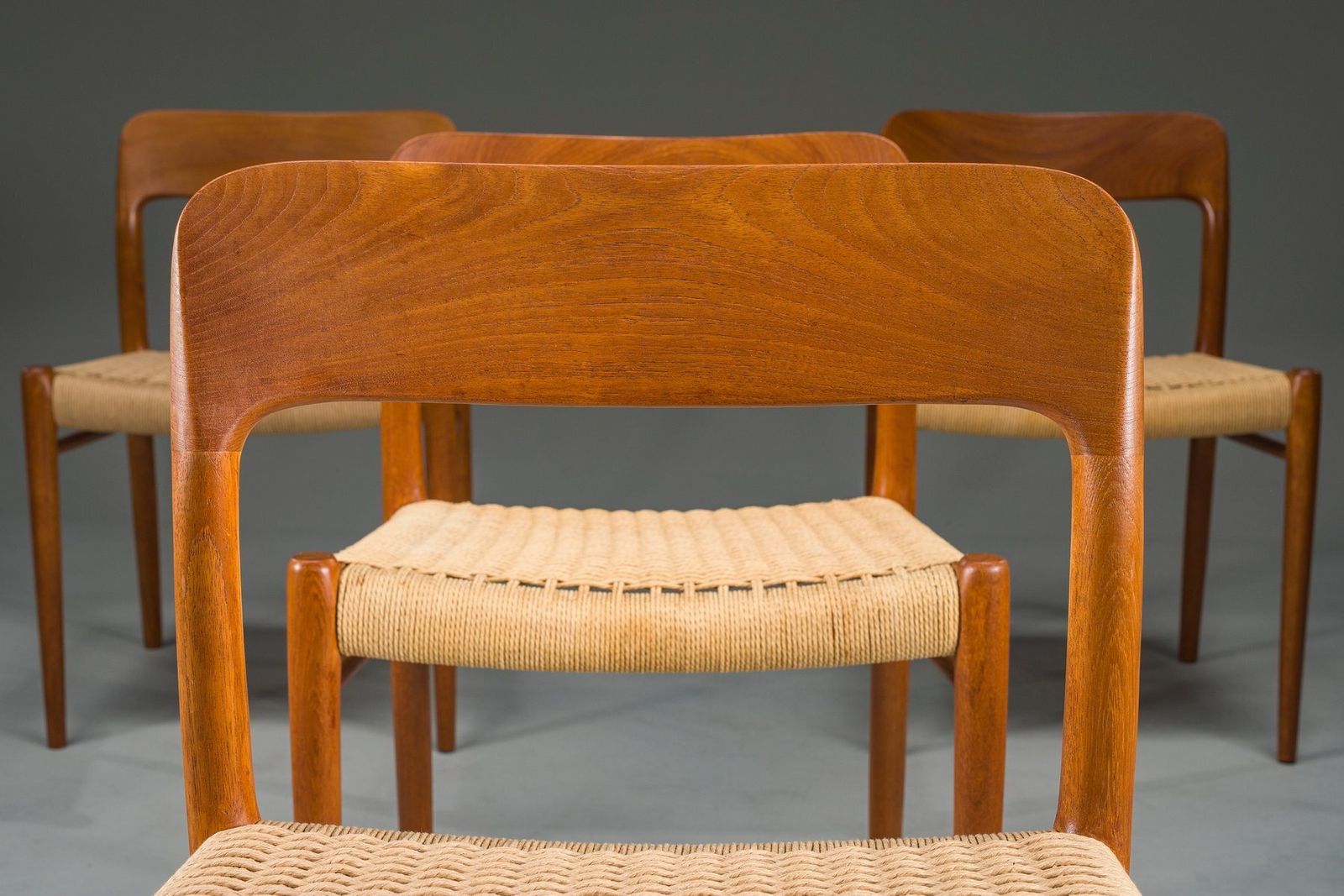 Danish Teak Model 75 Dining Chairs By Niels Møller, 1960s, Set Of 8 photo furniture
