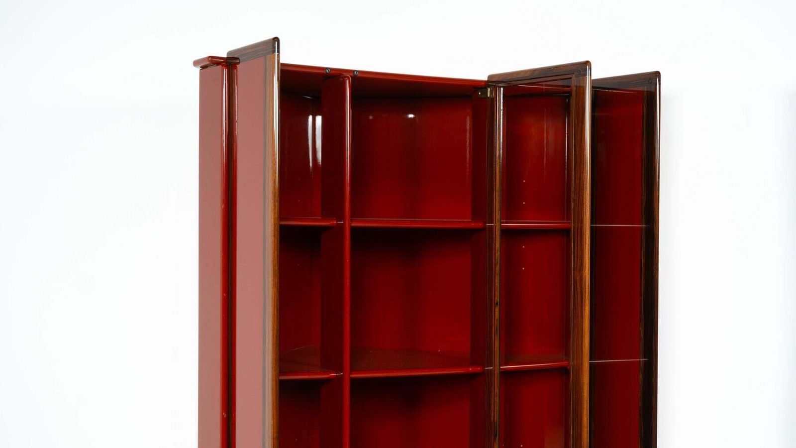 photo furniture Pair Of Red Artona Bookcases By Afra And Tobia Scarpa, Maxalto, 1960s
