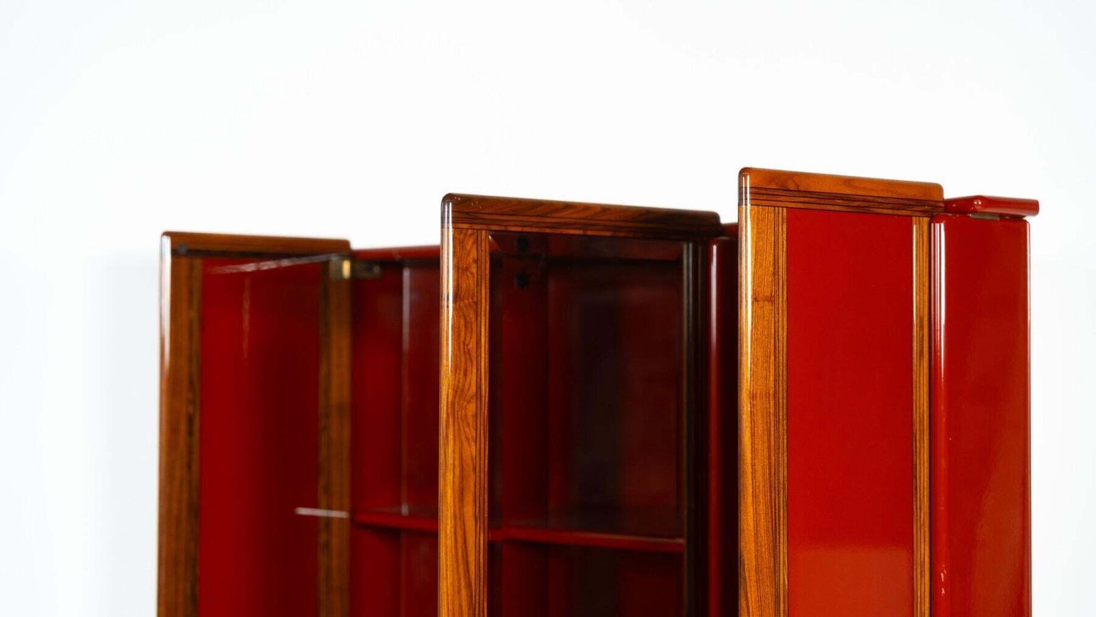 10655.0 Pair Of Red Artona Bookcases By Afra And Tobia Scarpa, Maxalto, 1960s photo