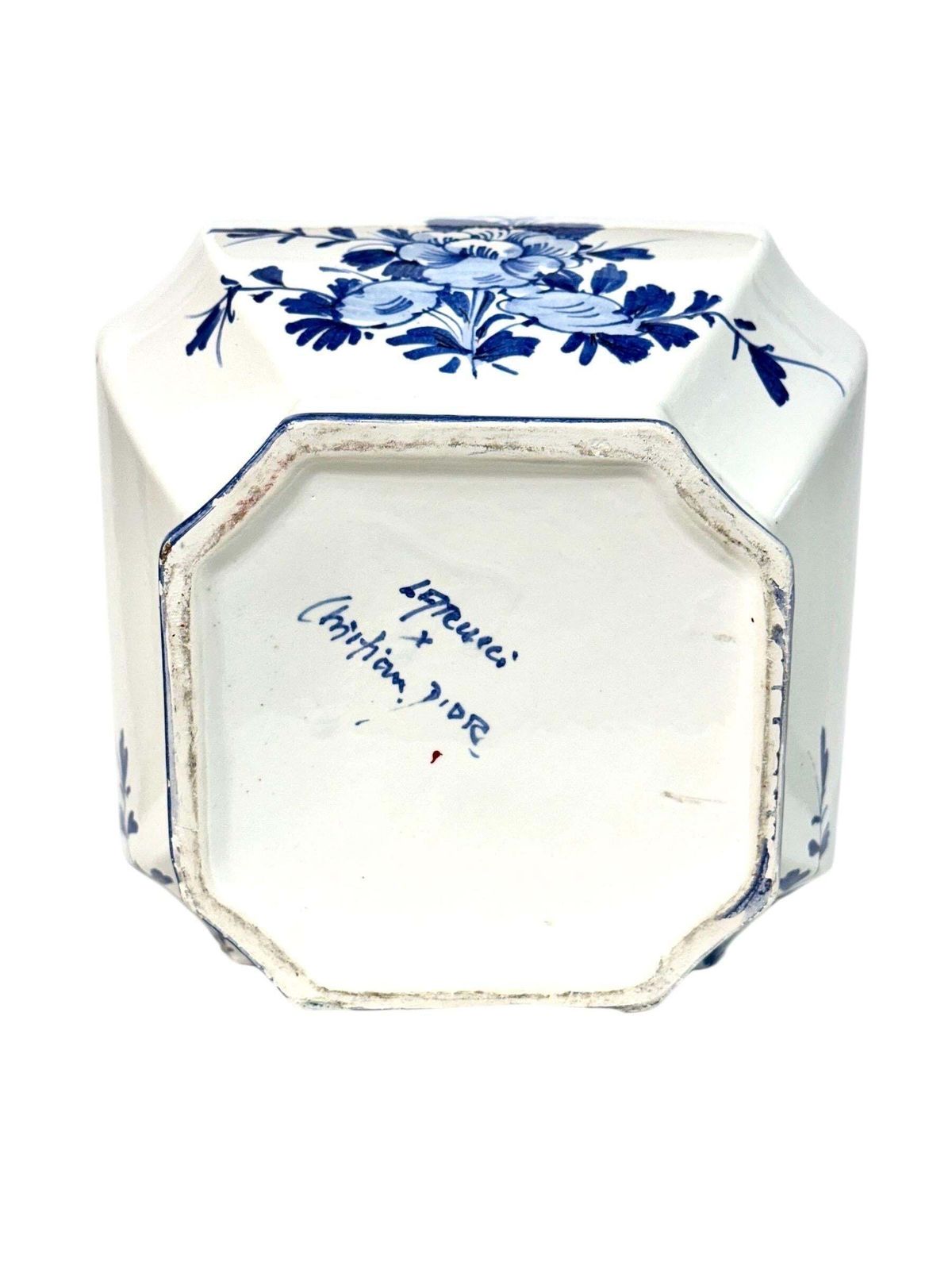 Blue And White Porcelain Jardinière, Larucci For Christian Dior photo vinterior