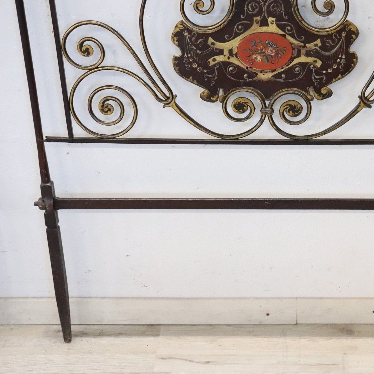 Antique Early 19th Century Headboards In Wrought Iron, Set Of 2 photo vinterior