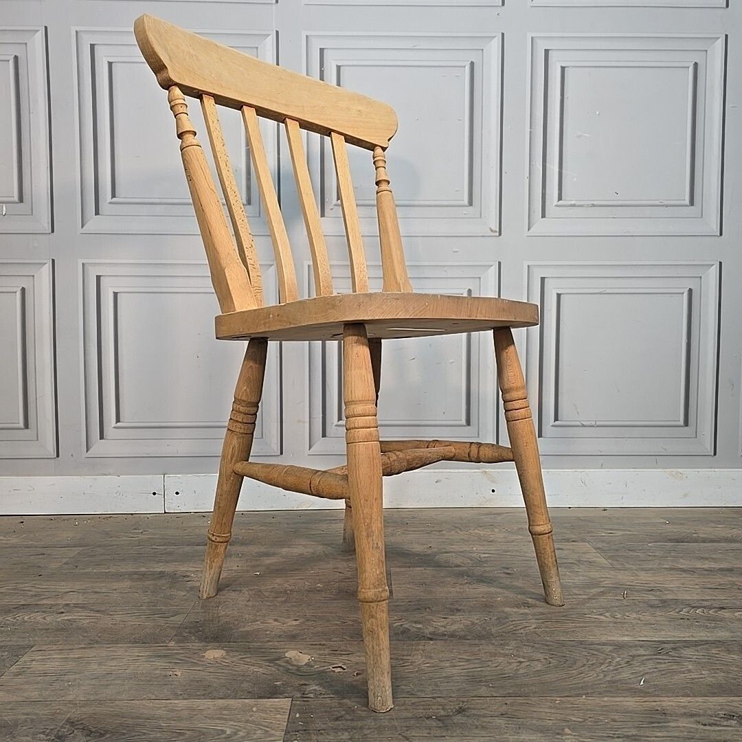 Antique Wooden Farmhouse Chairs   Victorian Style Turned Country Windsor  Solid photo furniture