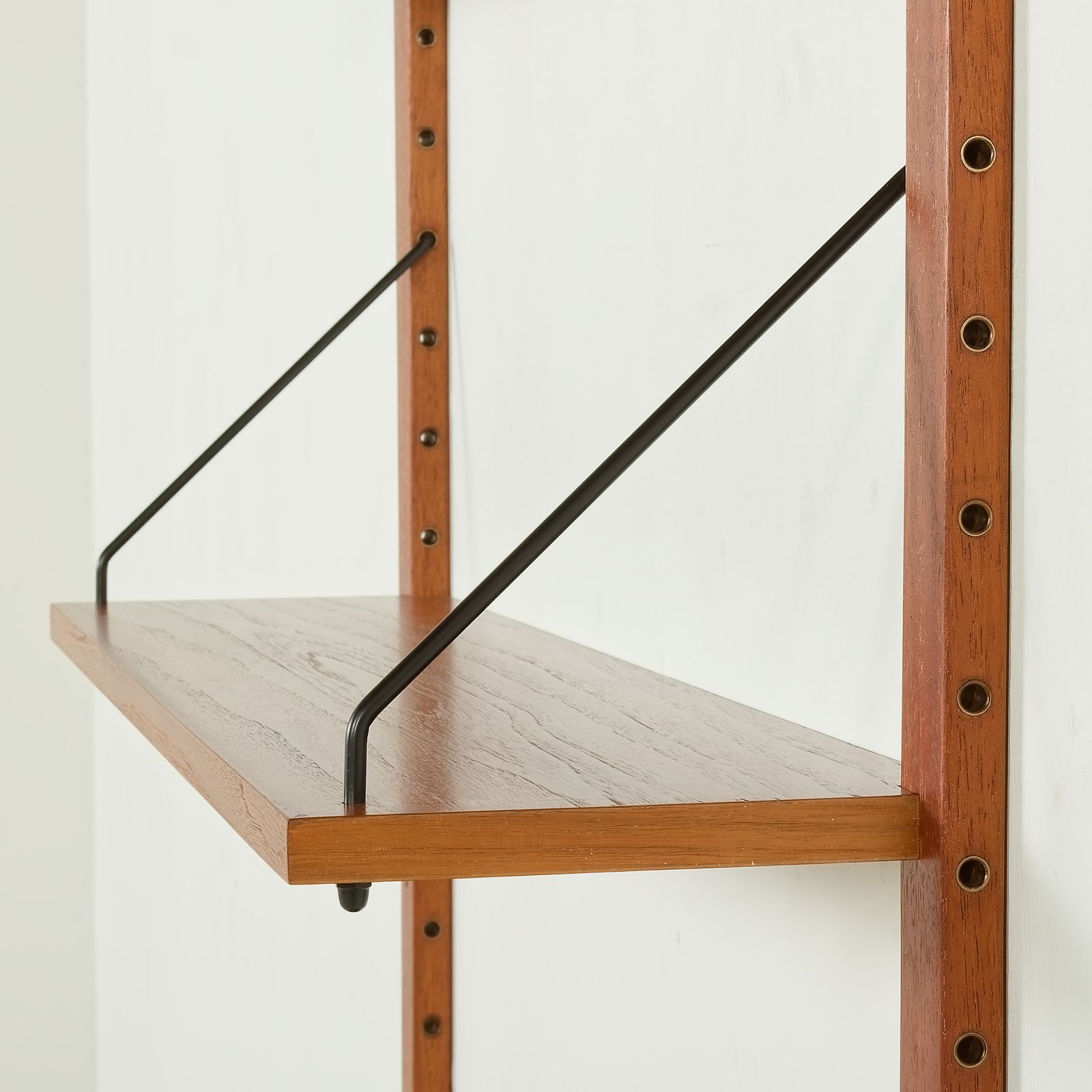 Furniture Scandinavian Mid Century Wall Unit With A Console And A Mirror, Denmark, 1970s photo