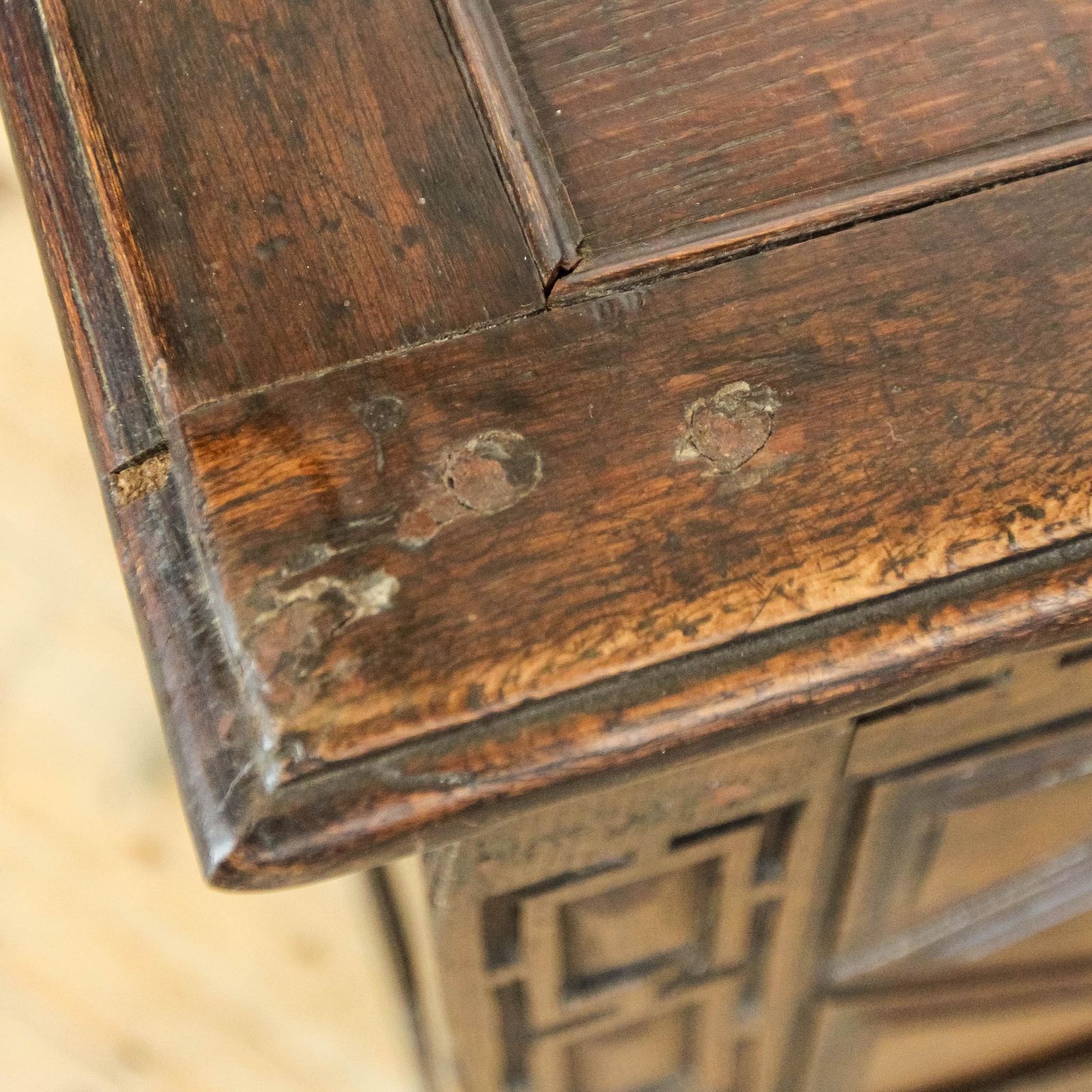 Furniture Antique 19th Century Oak Coffer | Antique Furniture | Antique Trunk | Antique Oak Blanket Box | Antique Storage (M 6696) photo