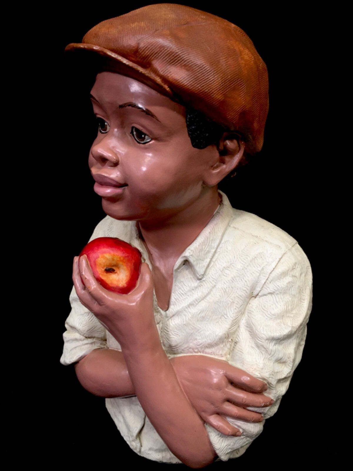 Vintage “Callek” Boy With Apple Statue / Tabletop Counter Display Mannequin photo Art