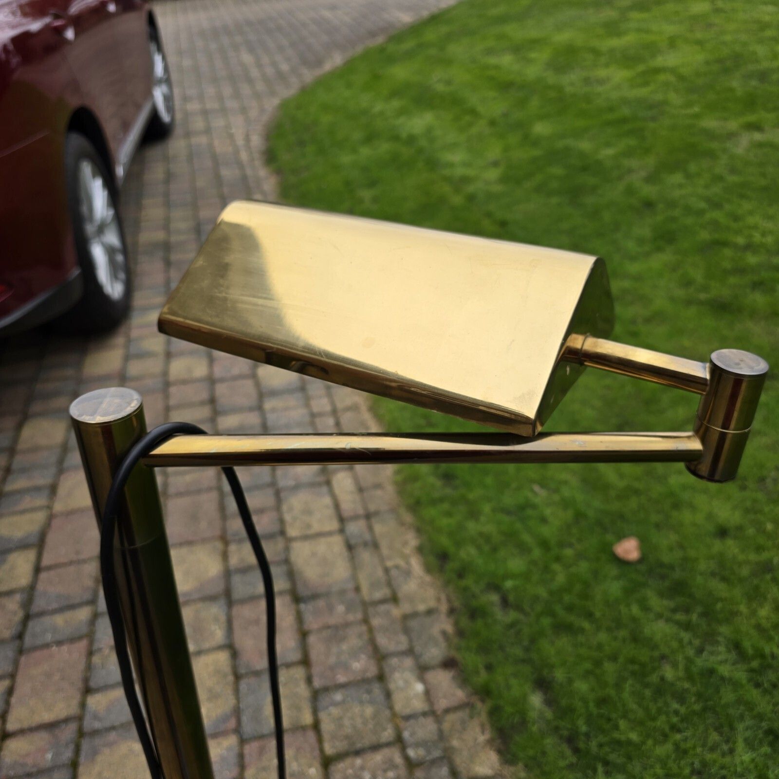 Vintage Floor Lamp Library Reading Pharmacy Brass Telescopic photo buy