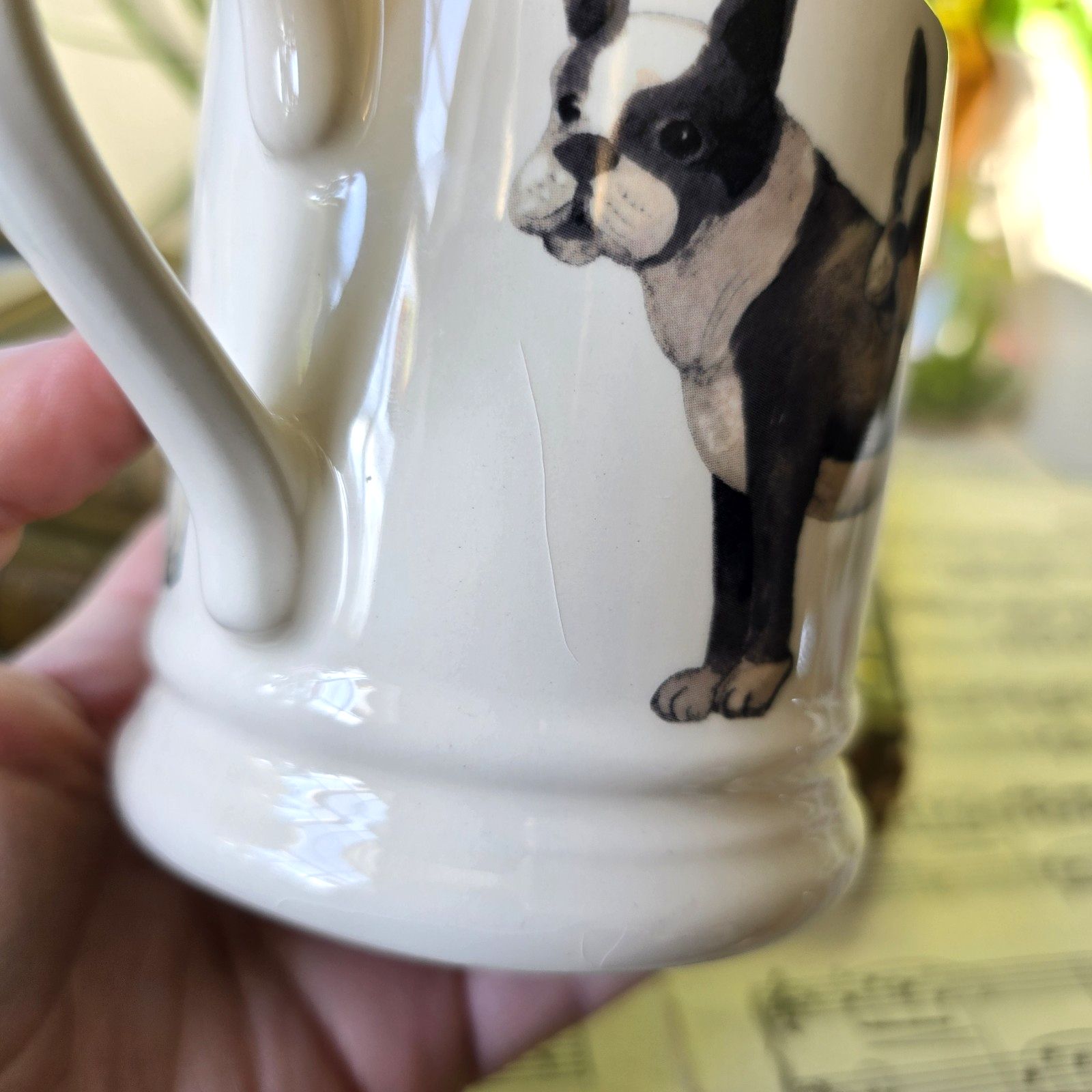 Emma Bridgewater French Bulldog 1/2 Pint Mug Very Rare photo vintage