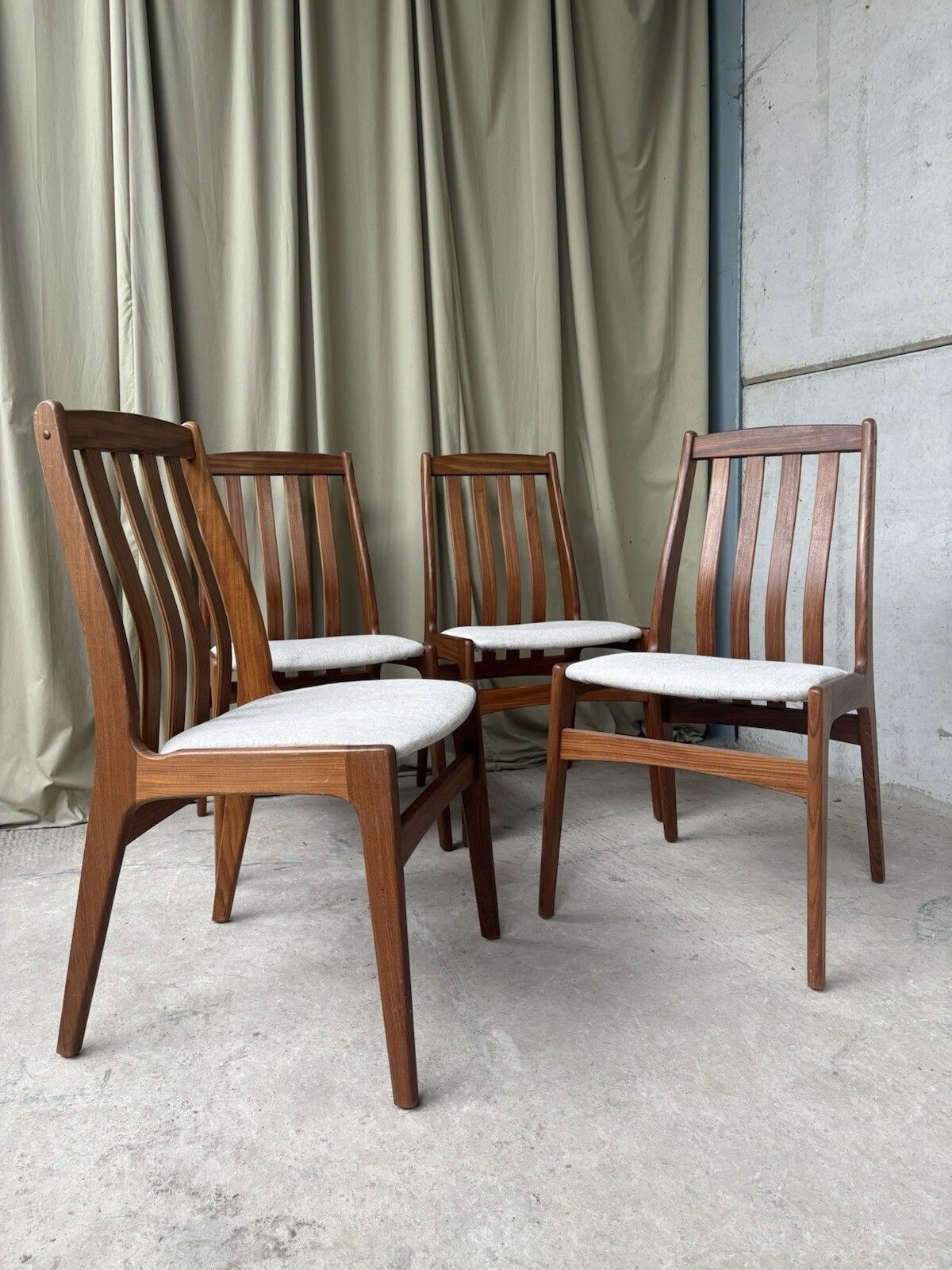 Vtg Mid Century 4 Schonning & Elgaard Danish Dining Chairs Retro Scandi R1005