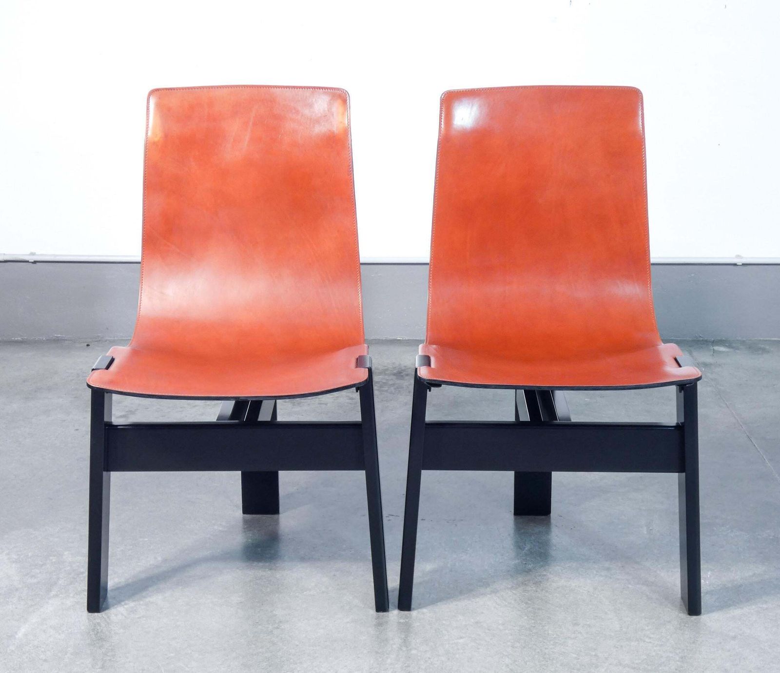 4621.0 Set Of Four "Tre 3" Chairs Designed By Angelo Mangiarotti For Skipper. 1970s photo