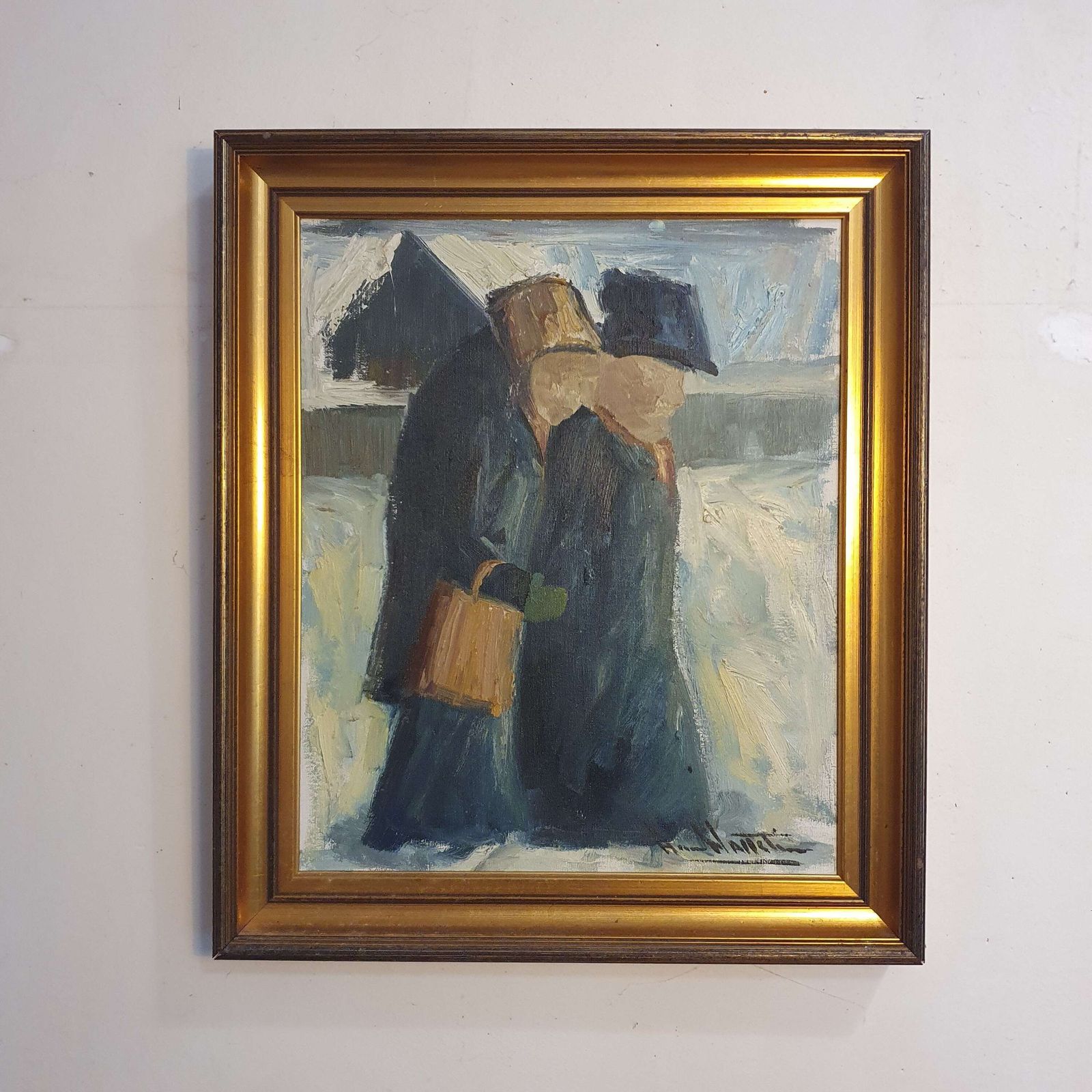 A Mid 20thc Framed Oil On Canvas By Arne Wallsten, Sweden. {B.1932}