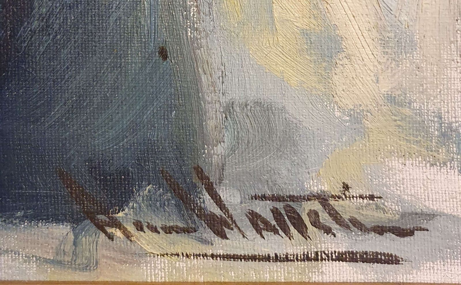 A Mid 20thc Framed Oil On Canvas By Arne Wallsten, Sweden. {B.1932} photo vinterior