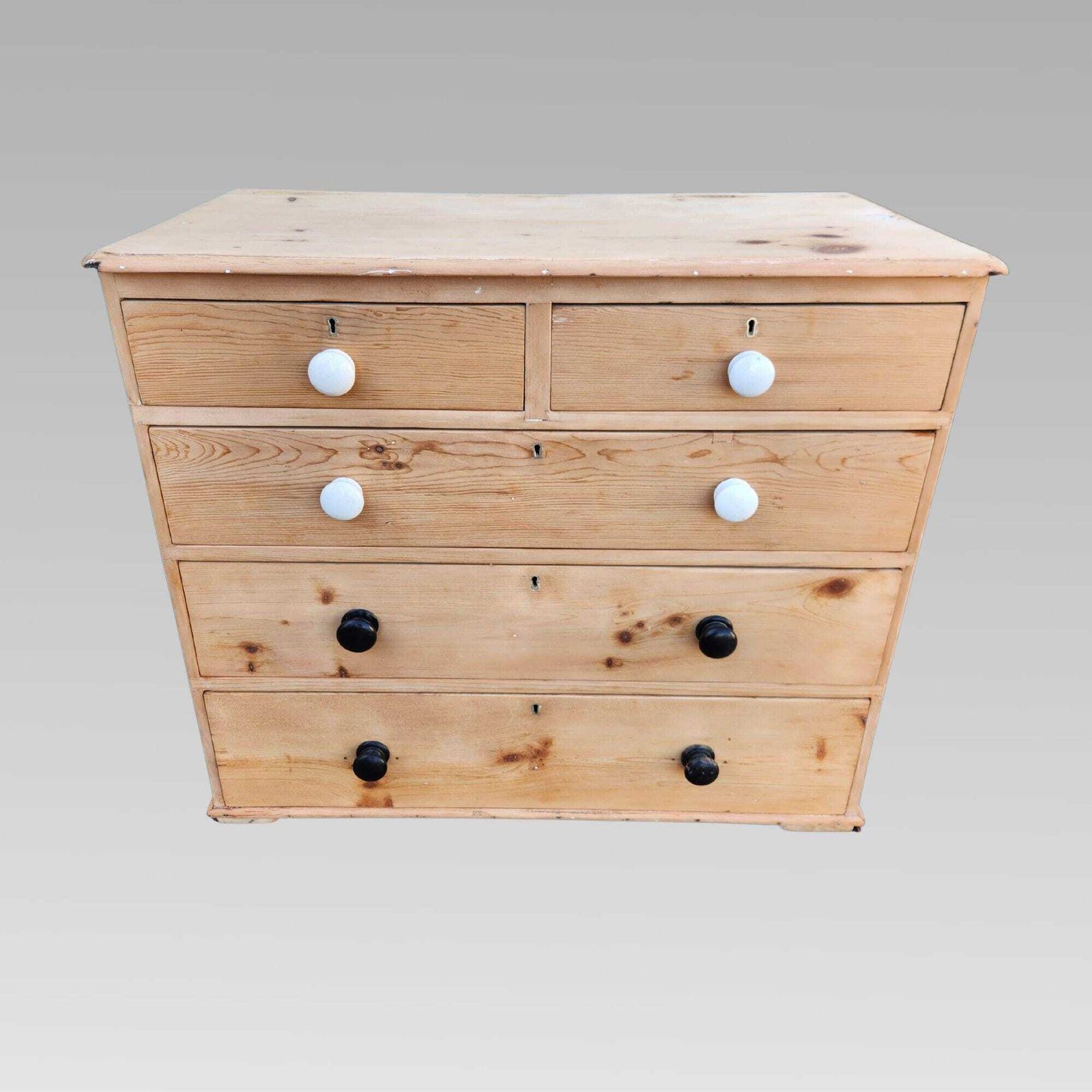 Charming Antique 19th Century Victorian Pine Chest Of Drawers