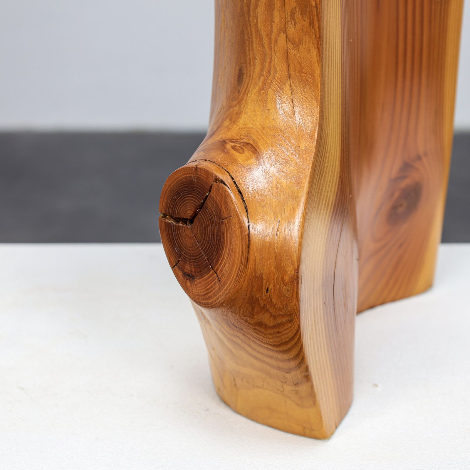 Pair Of Pinewood Sculptures By Ineke Van Zuuren, 1970s photo vinterior
