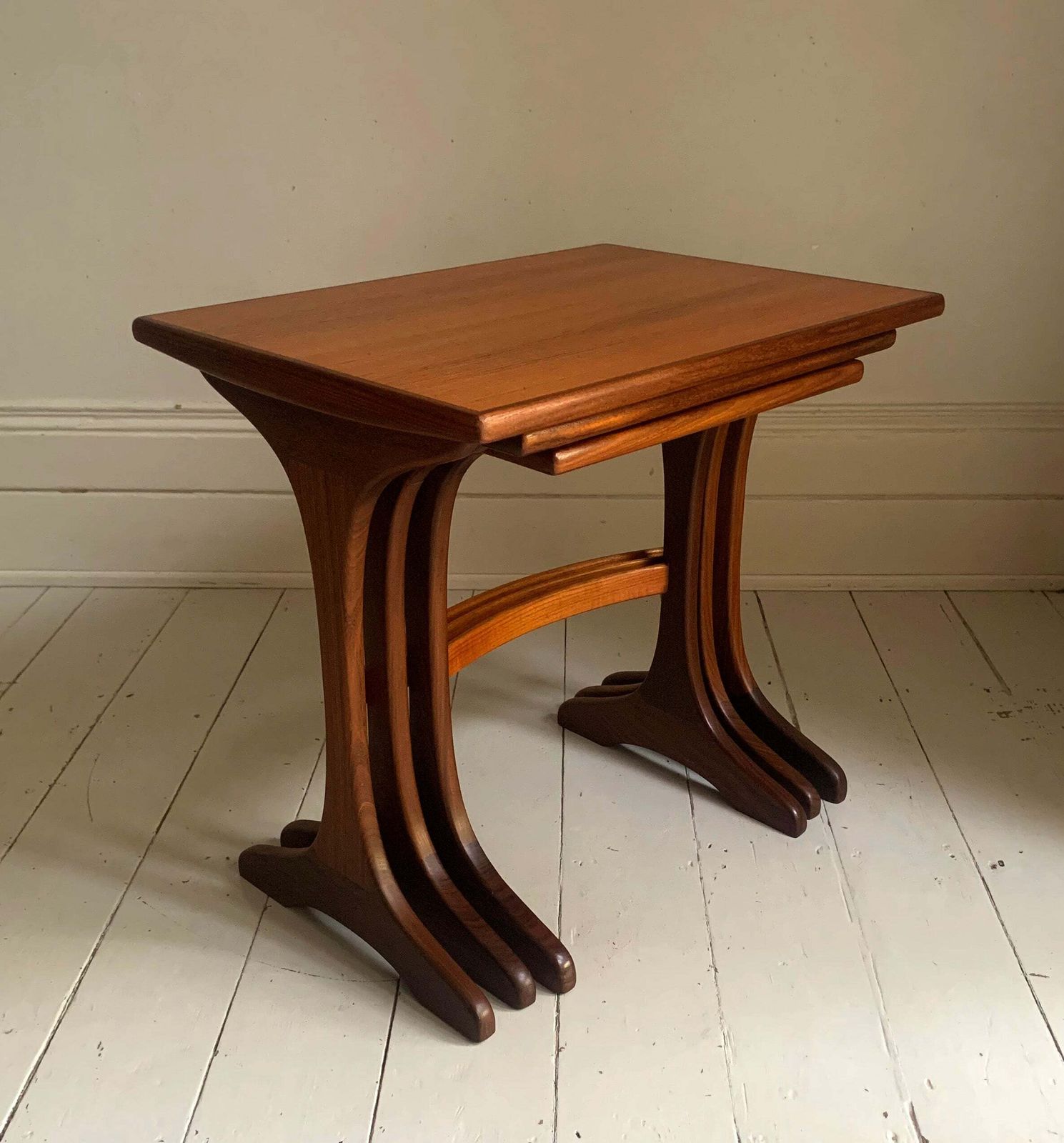 Mid Century Modern 1960s Teak G Plan Fresco Nest Of Tables, Victor Wilkins photo 245.0