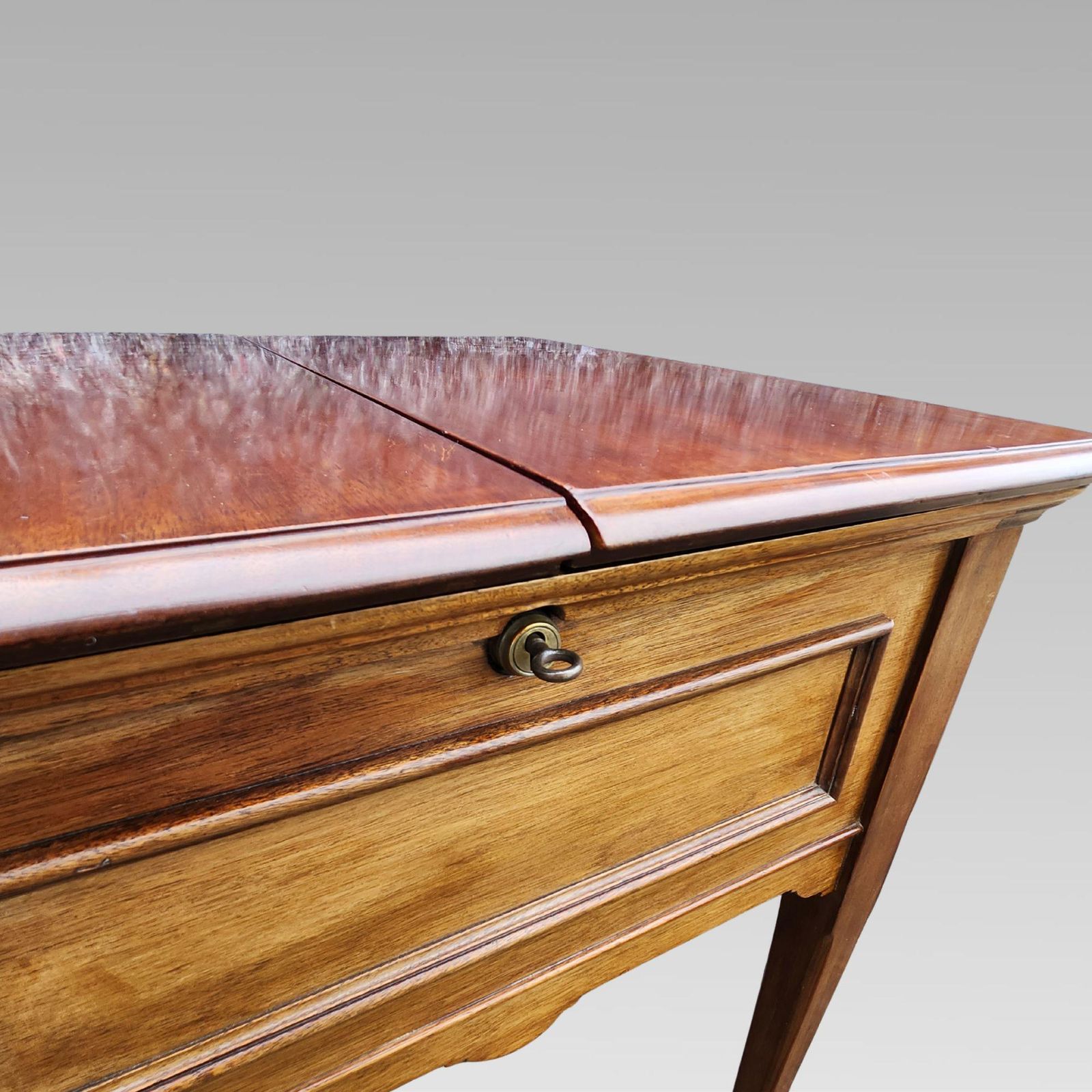 Metamorphic Antique Edwardian Fold Over & Lift Action Ladies Writing Table, Desk photo Furniture