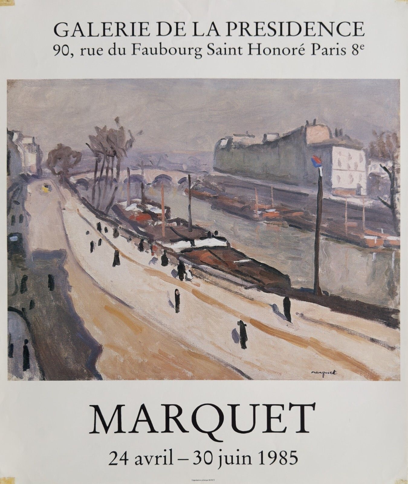 Albert Marquet   Poster For The Exhibition At The Galerie De La Présidence, Paris, 1985