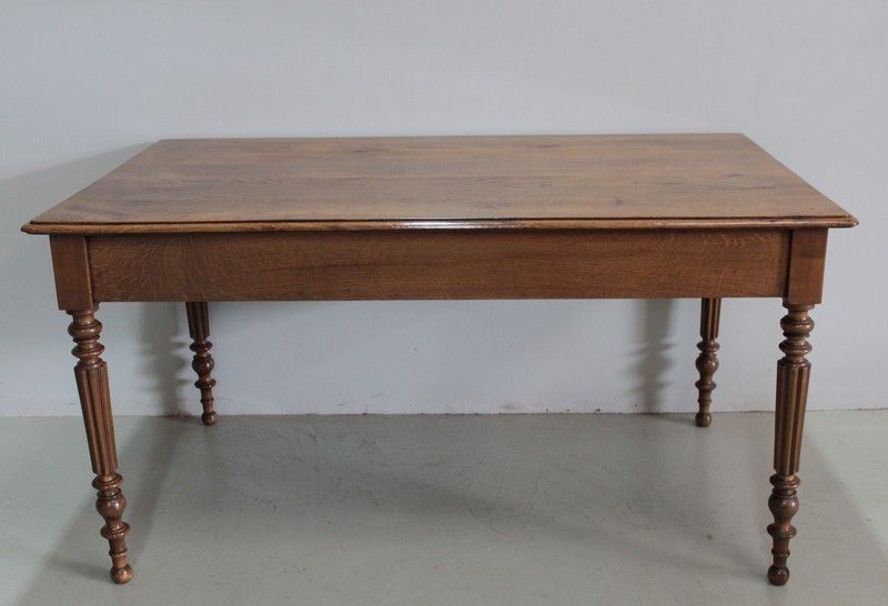 Office Table In Nineteenth Oak photo vintage