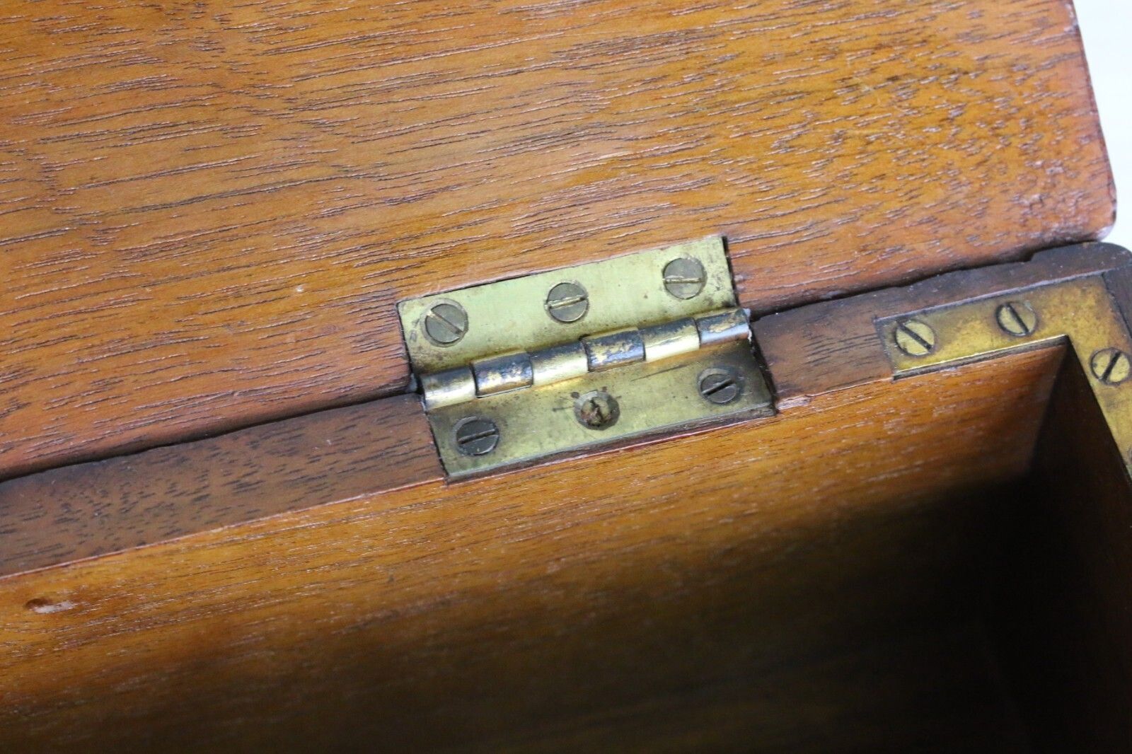 Antique Art Nouveau Carved Box Mahogany Hinged + Lock Iconic Design Original Key photo vintage