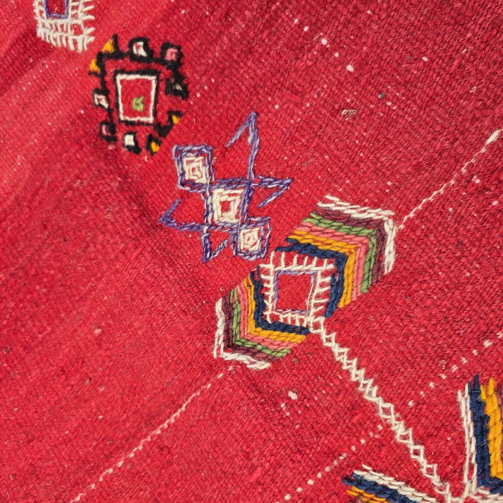 Vintage Berber Rug Wool Kilim Carpet Red Trafitional Oriental Handmade 156x263cm photo buy
