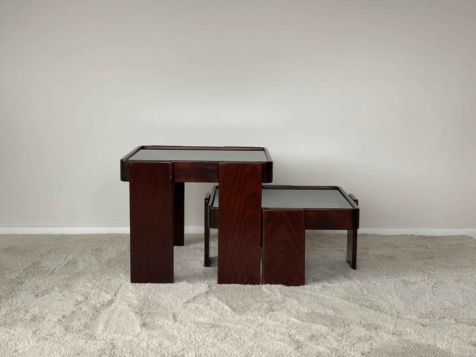 Vintage Italian Nesting Tables By Gianfranco Frattini For Cassina, Set Of 3 photo furniture