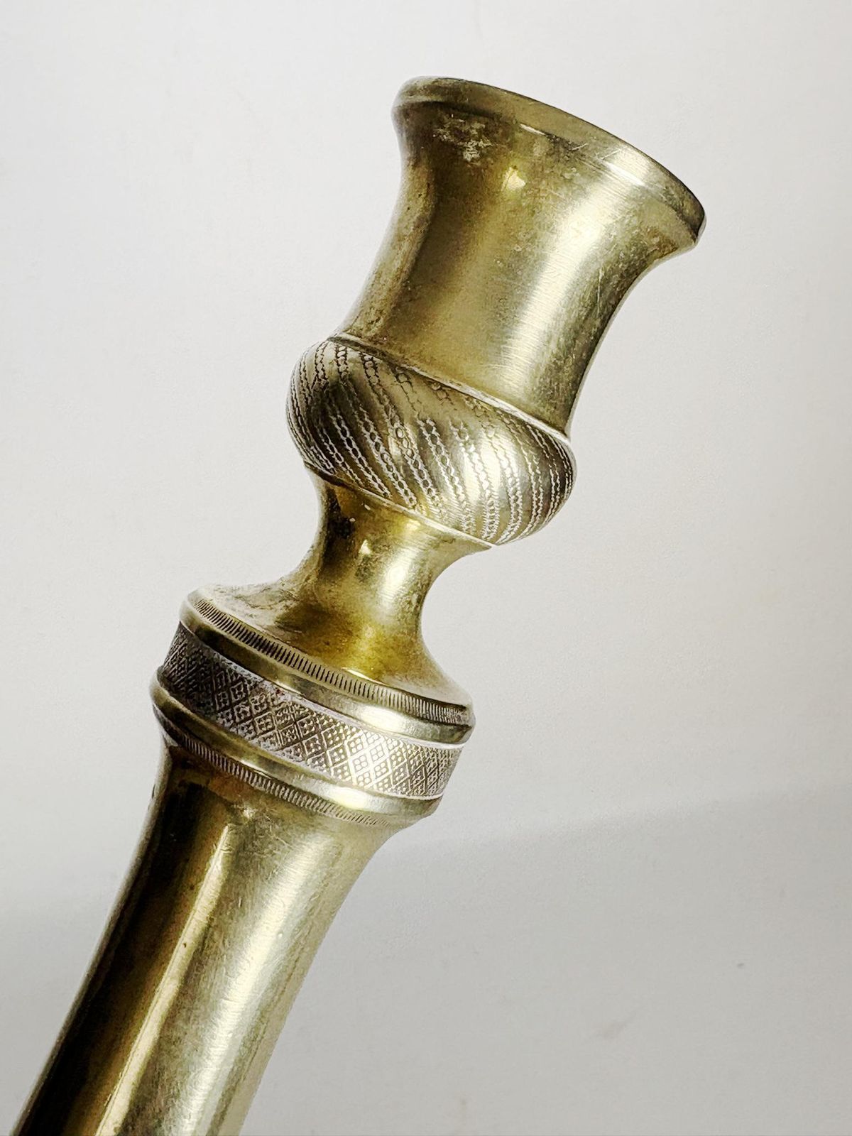 Pair Of Brass Candlesticks, France, 19th Century photo vinterior